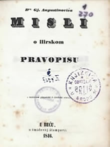 Augustinović, Đuro : Misli o ilirskom pravopisu