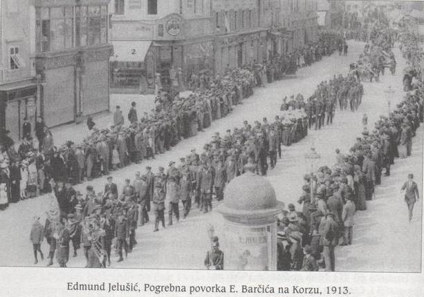Erazmo Barčić, pogrebna povorka