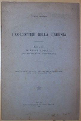 DEPOLI GUIDO: I COLEOTTERI DELLA LIBURNIA