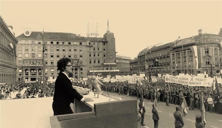 Govor Savke Dabčević-Kučar 7. svibnja 1971. na Trgu Republike (danas Trg bana Josipa Jelačića) u Zagrebu 