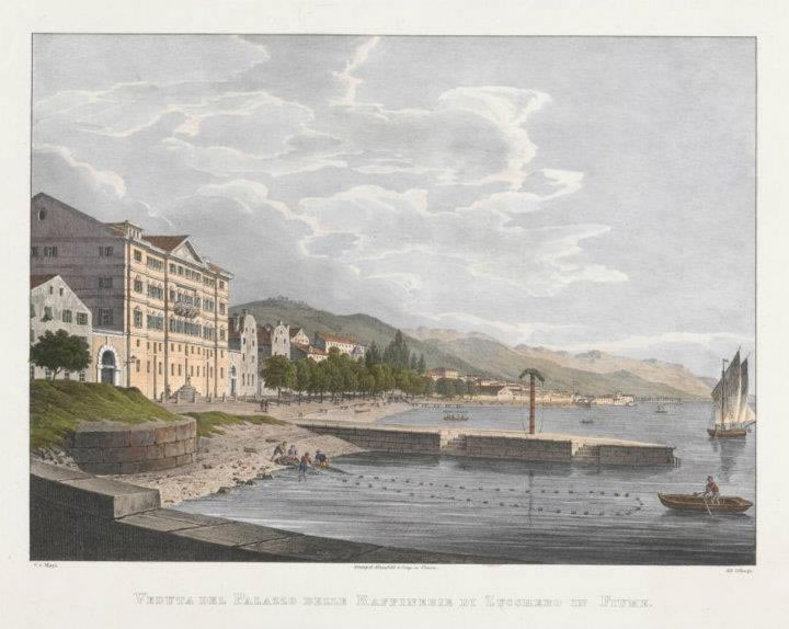 Veduta del Palazzo delle Raffinerie di Zucchero in Fiume, Österreichische Nationalbibliothek (ÖNB) 