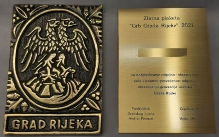 Zlatna plaketa “Grb Grada Rijeke”