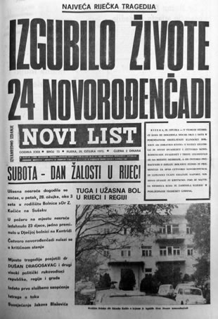 Požar u rodilištu Sušačke bolnice 28. ožujka 1975. godine  jedna od najvećih tragedija koja je pogodila Rijeku.