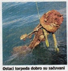 Ostaci torpeda pred Rijekom